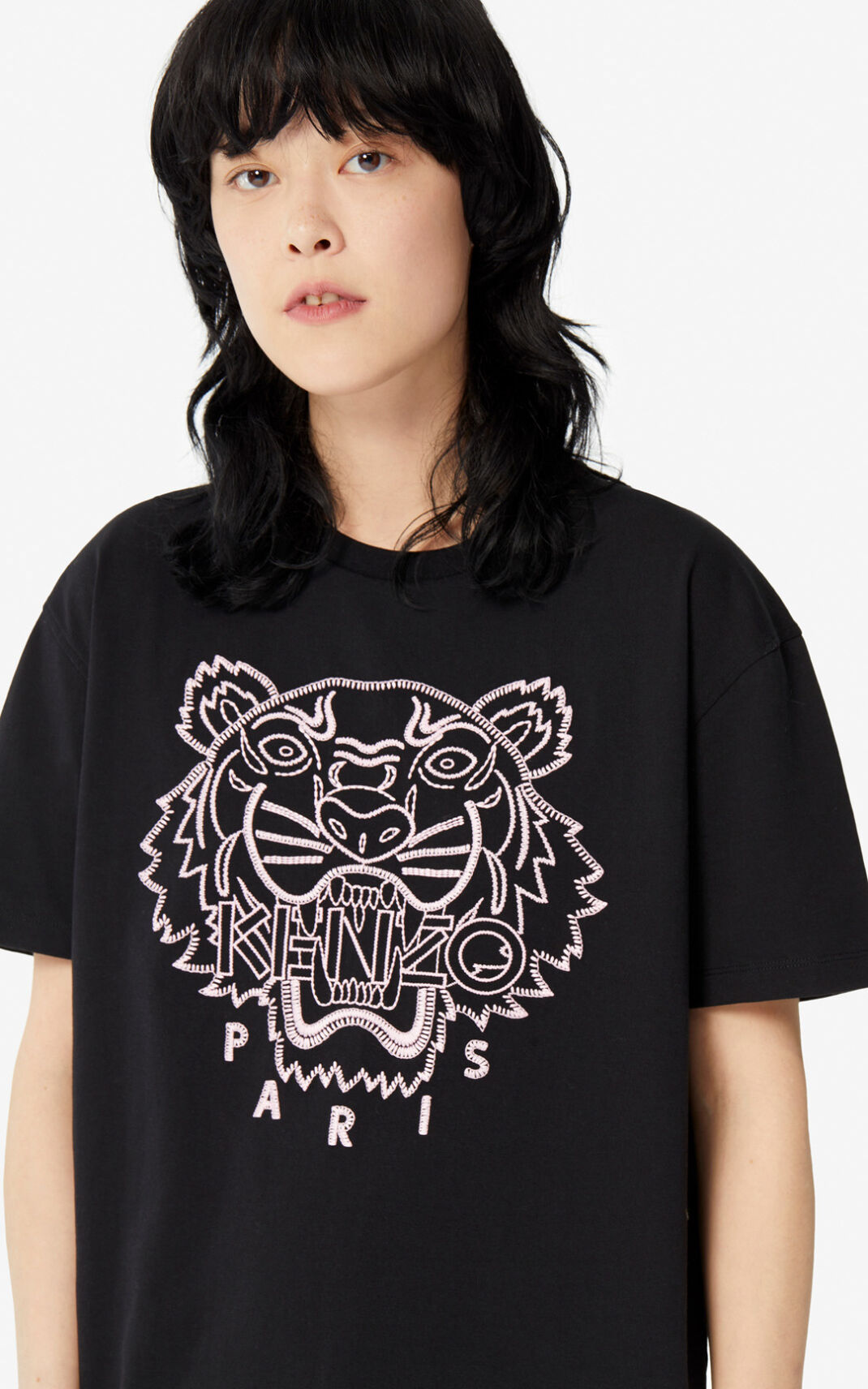 Kenzo Capsule Expedition Tiger μπλουζακια γυναικεια μαυρα | GR291502